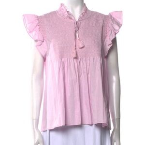 Sea New York Mock Neck Blouse in pink size M